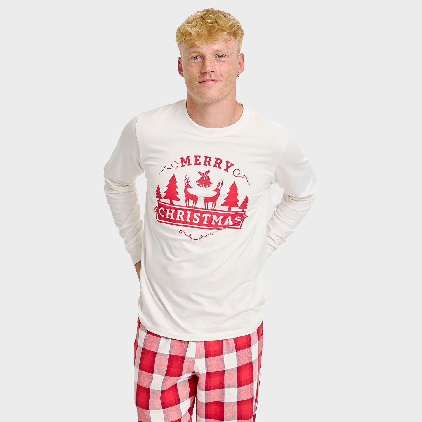 WW | Das fröhliche Weihnachts-Pyjama-Oberteil - Herren