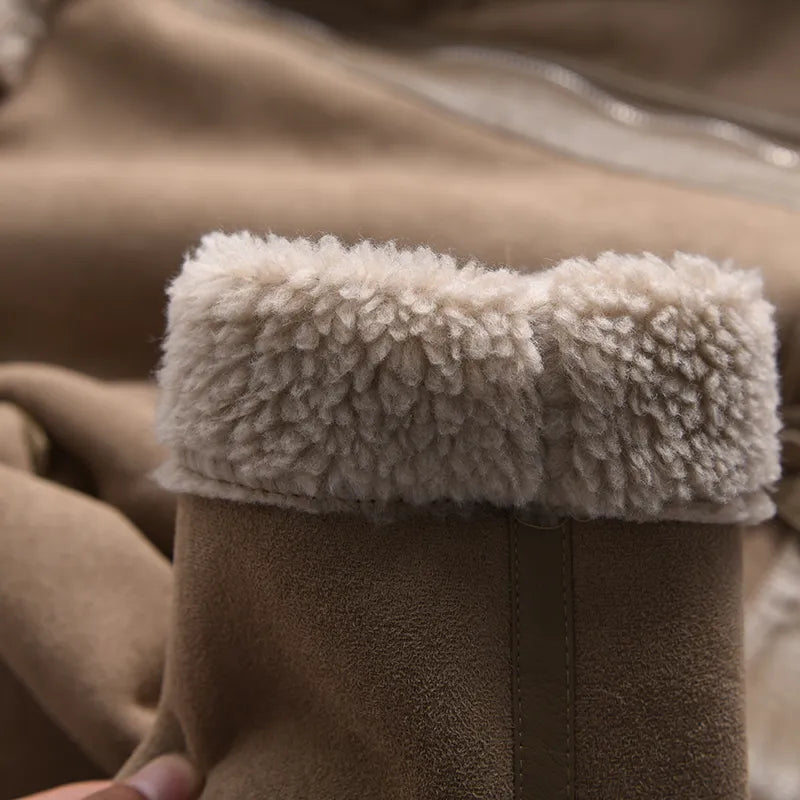 WW | Suede Winter Jacket Warm & Stylish