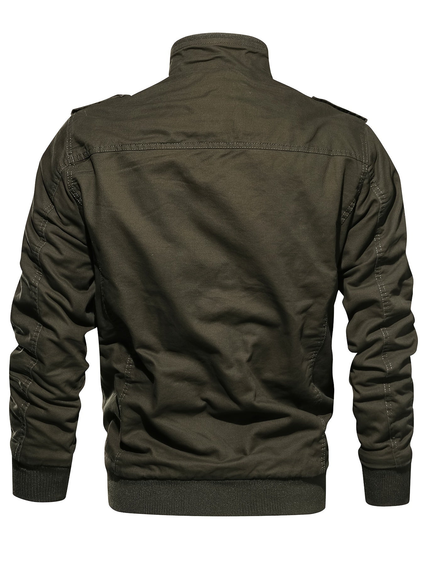 WW | Langarm Reißverschluss Retro Stehkragen Winterjacke Für Herren - Perfekt für Freizeit