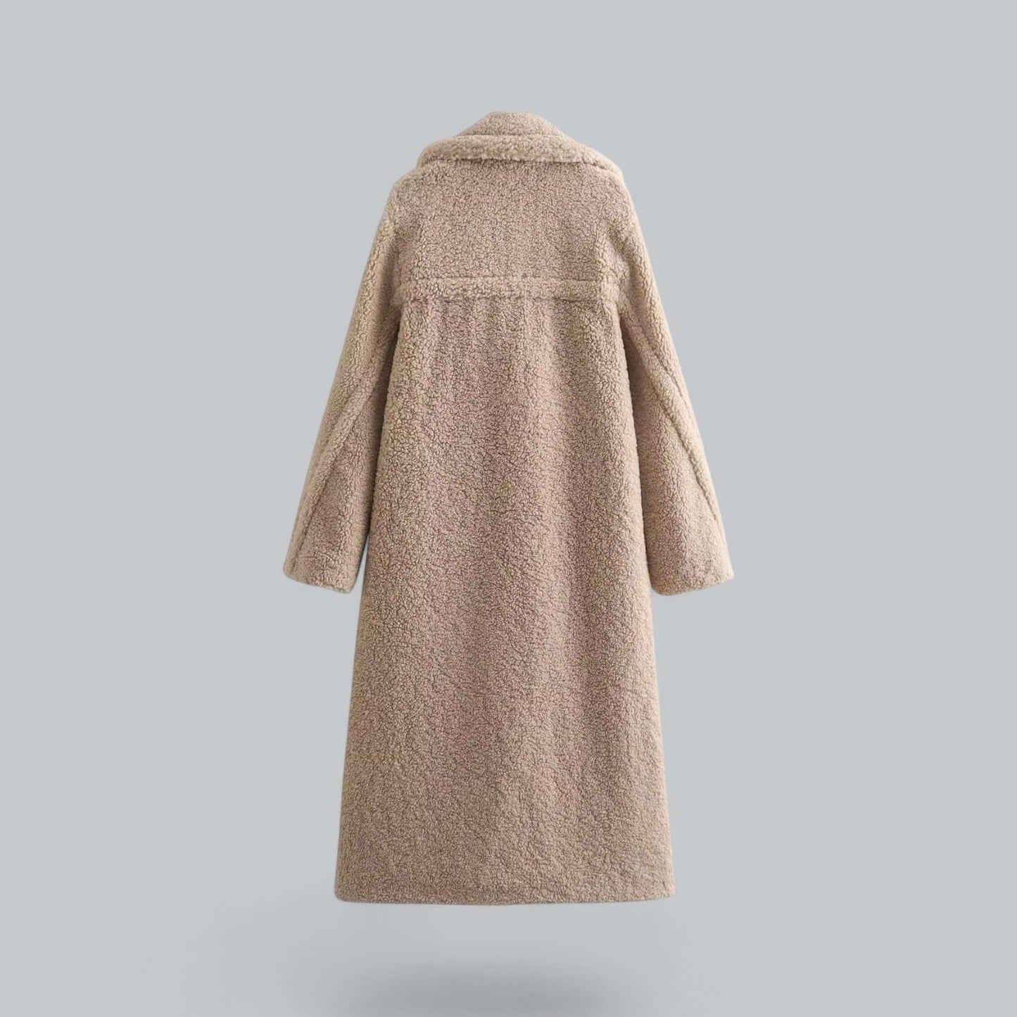 WW | Damen Teddy Kunstfell Lange Jacke