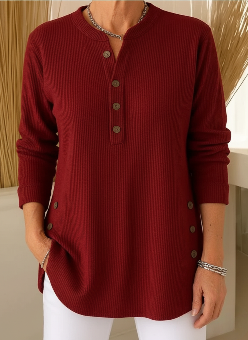 WW | Cozy Pullover with Chic Button Detail