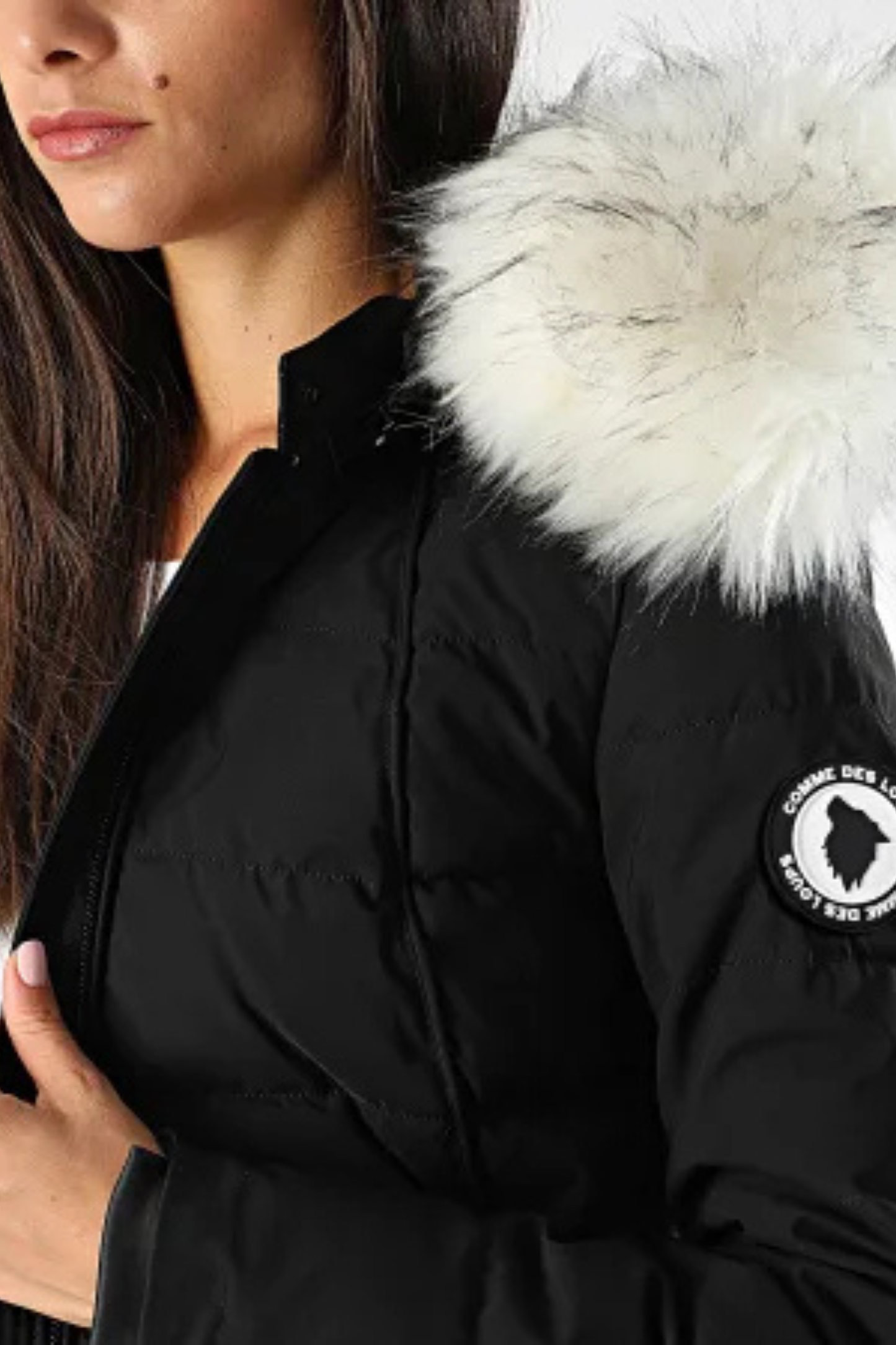Freya | Women's Heated Down Jacket with Hood and Faux Fur