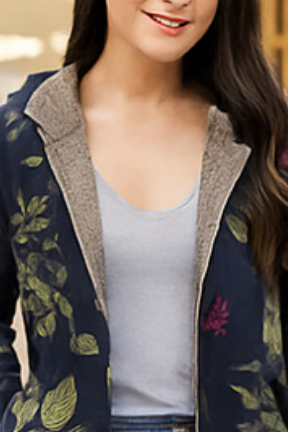 Lamelia Jacket with Fleece Lining - Dark Blue