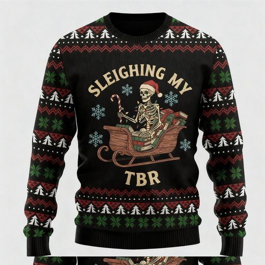WW | Colorful Skull Motif - Classic Holiday Motif Ugly Sweater