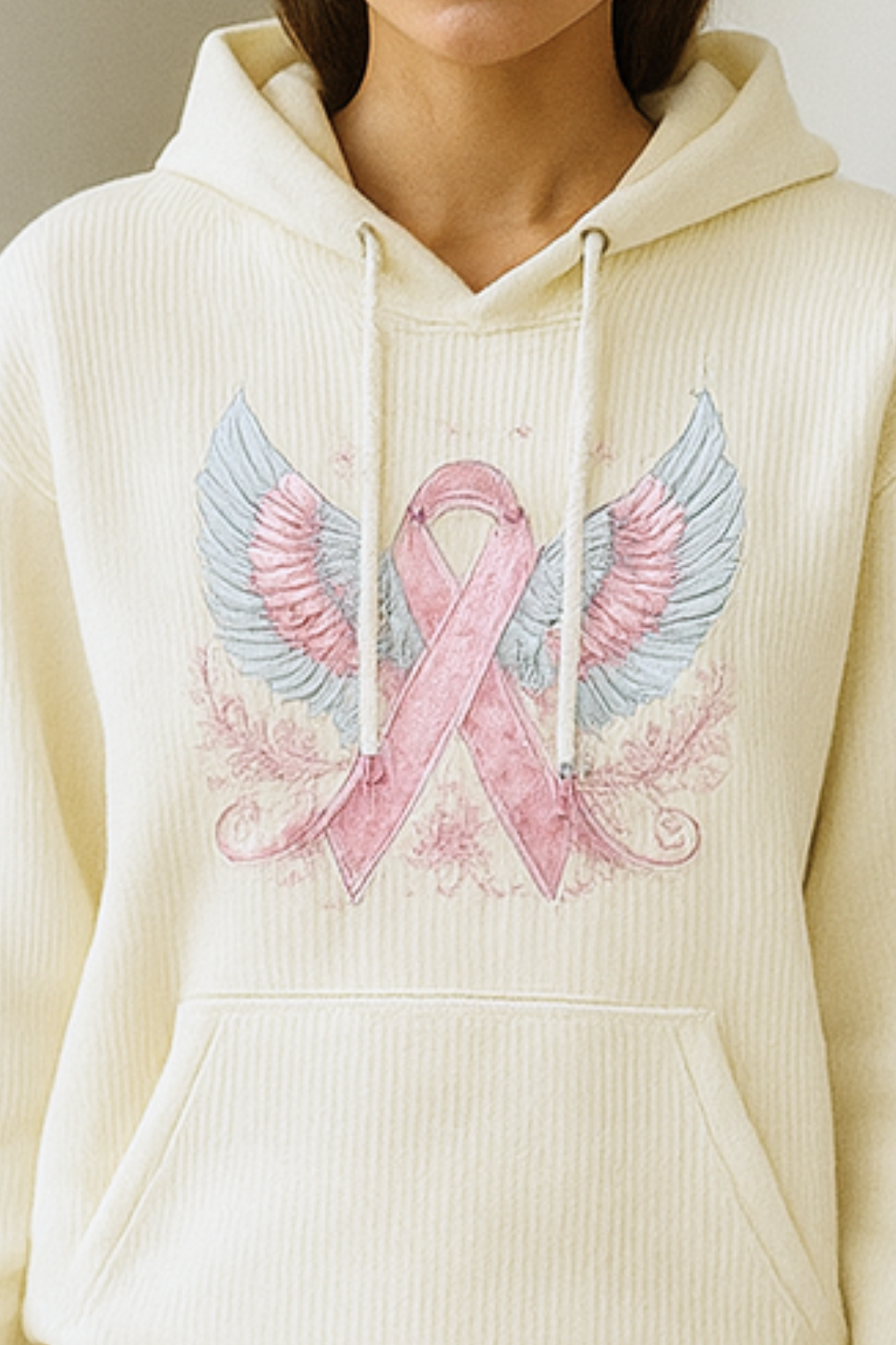 Briana | Sweater with Breast Cancer Ribbon