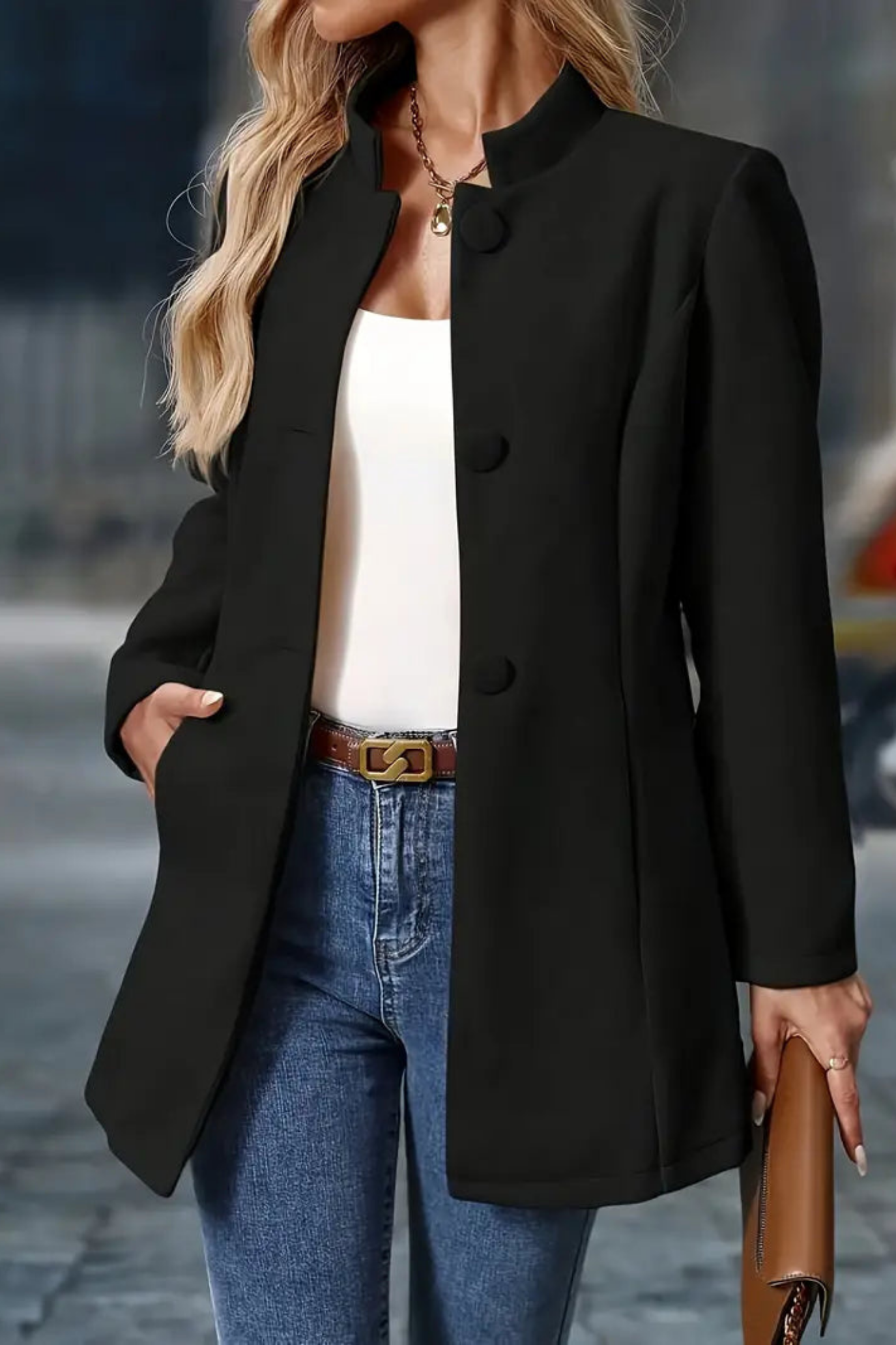 Claire Elegant Jacket - Black