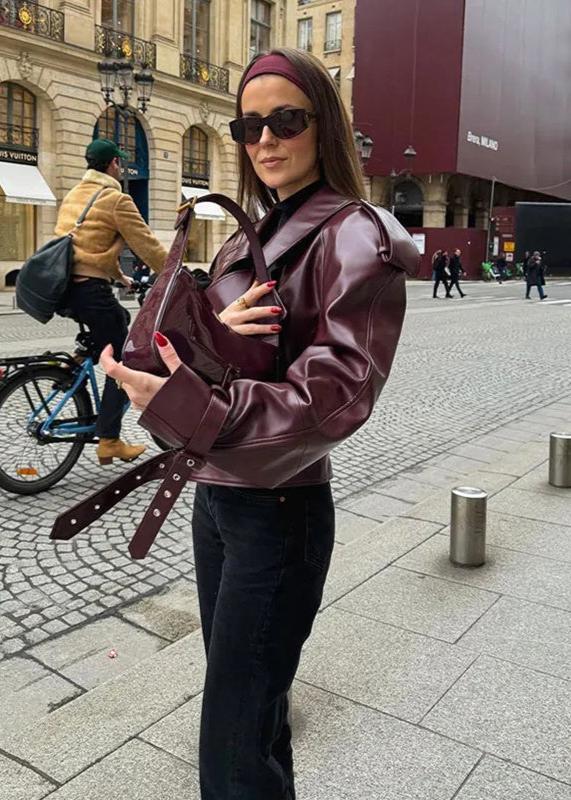 WW | Revers Kunstlederjacke