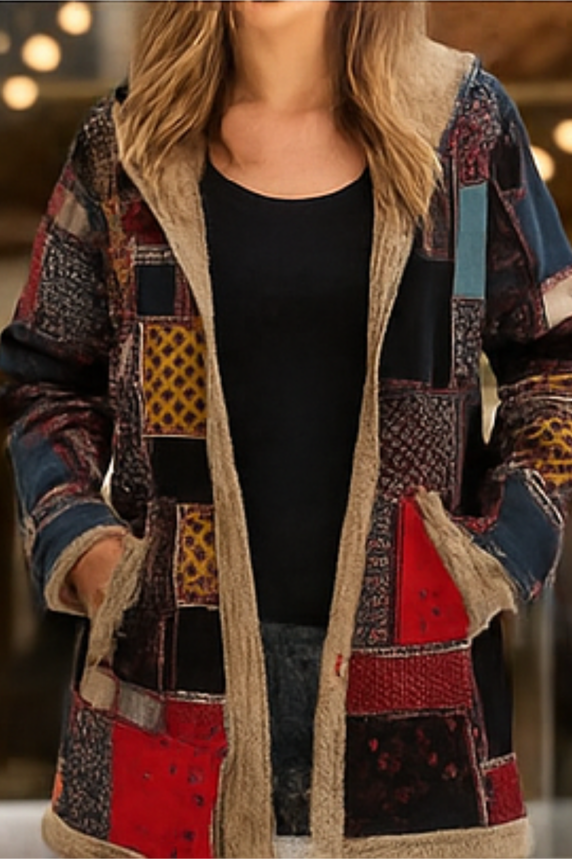 Lamelia Jacket with Fleece Lining - Red