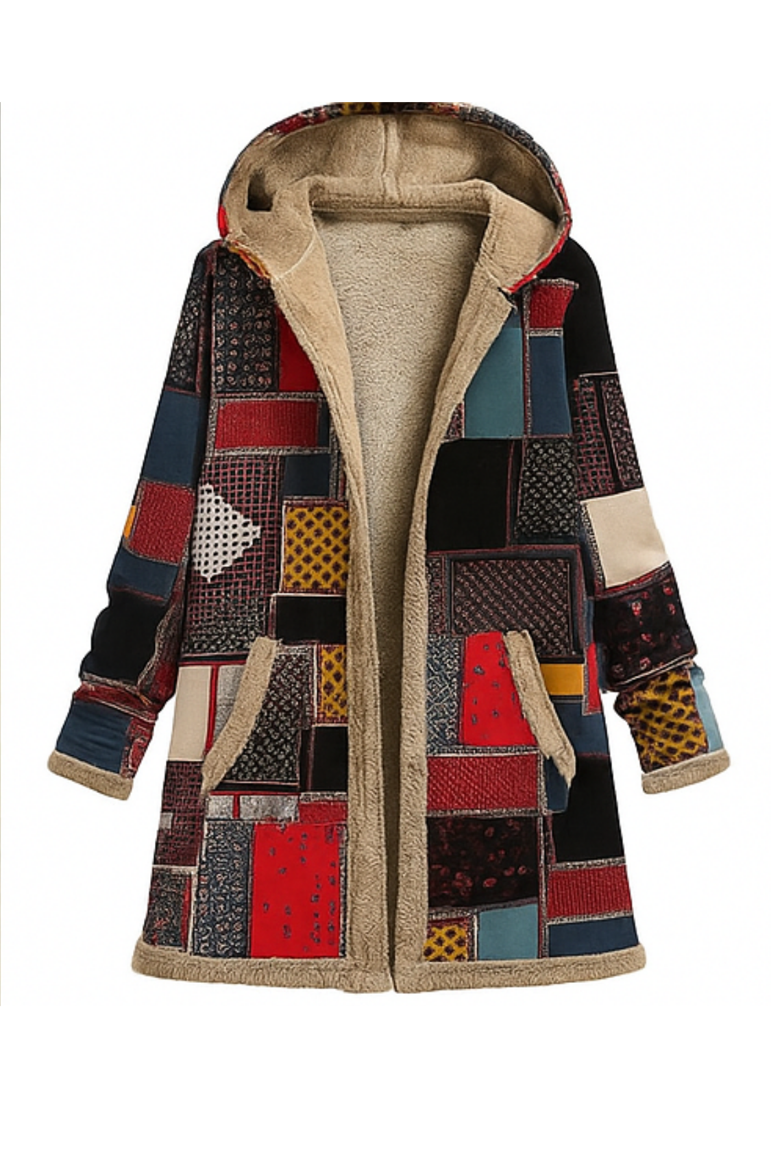 Lamelia Jacket with Fleece Lining - Red
