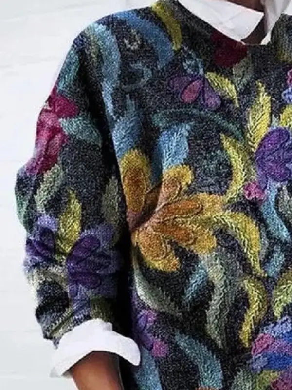 WW | Eleganter Damenpullover mit floralem Druck