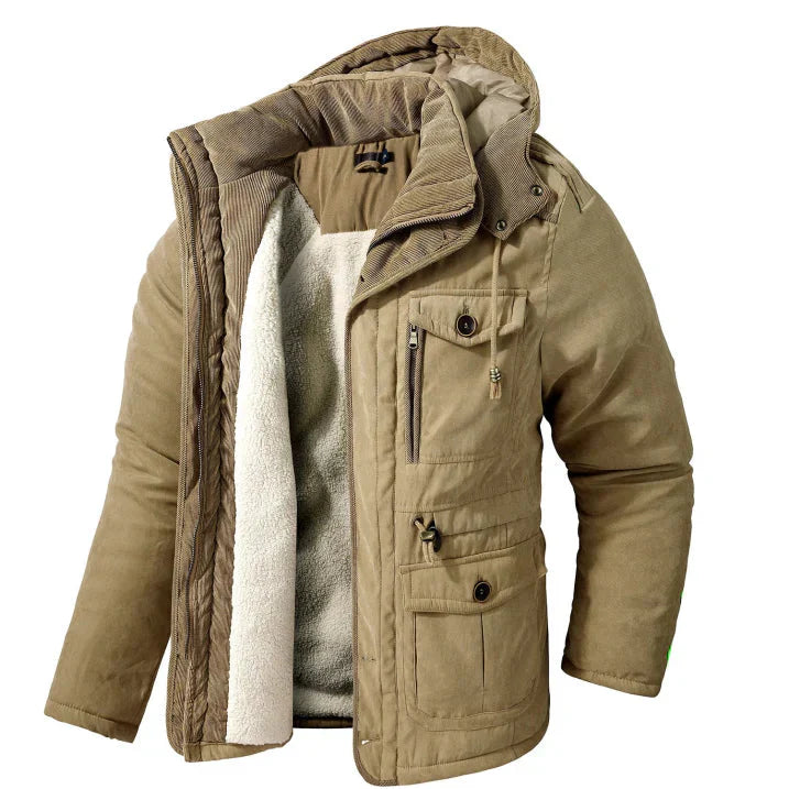 WW | Herren Winterjacke Mit Kapuzen Design Und Taschen Detail