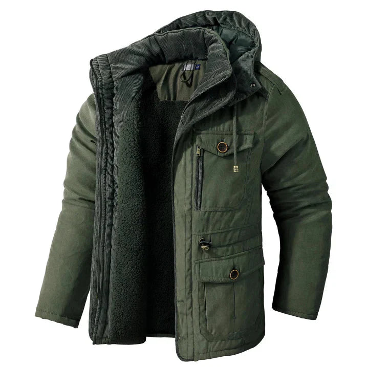 WW | Herren Winterjacke Mit Kapuzen Design Und Taschen Detail