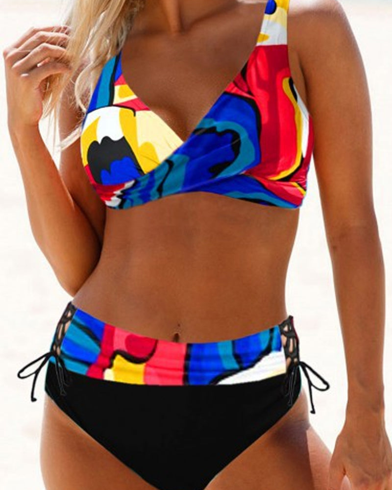 WW | Bikini Mit Buntem Badeanzug