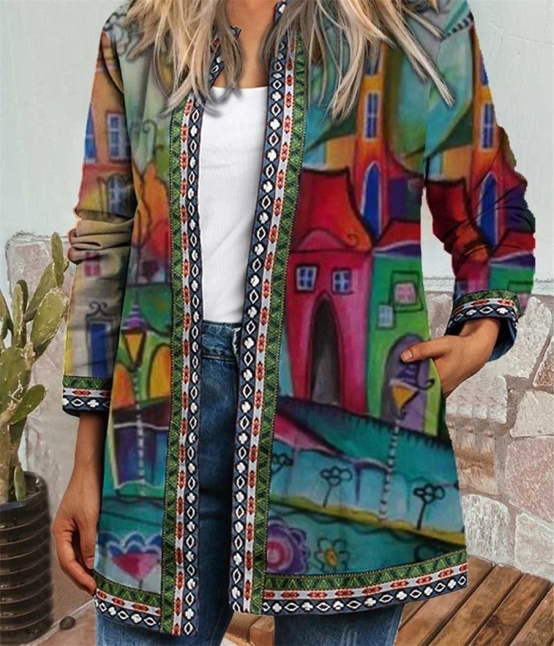 WW | Boho jacket with a colorful pattern