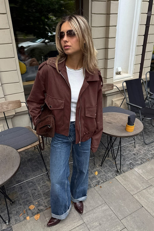 WW | Passform Braun Wildlederjacke