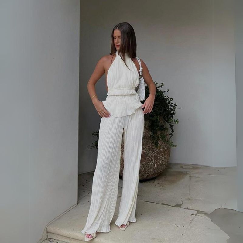 WW | Overall with textured halterneck section