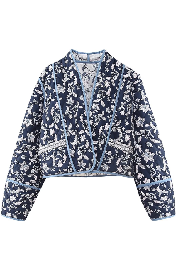 WW | Kragen Wendbare Steppjacke in verkürzter Form
