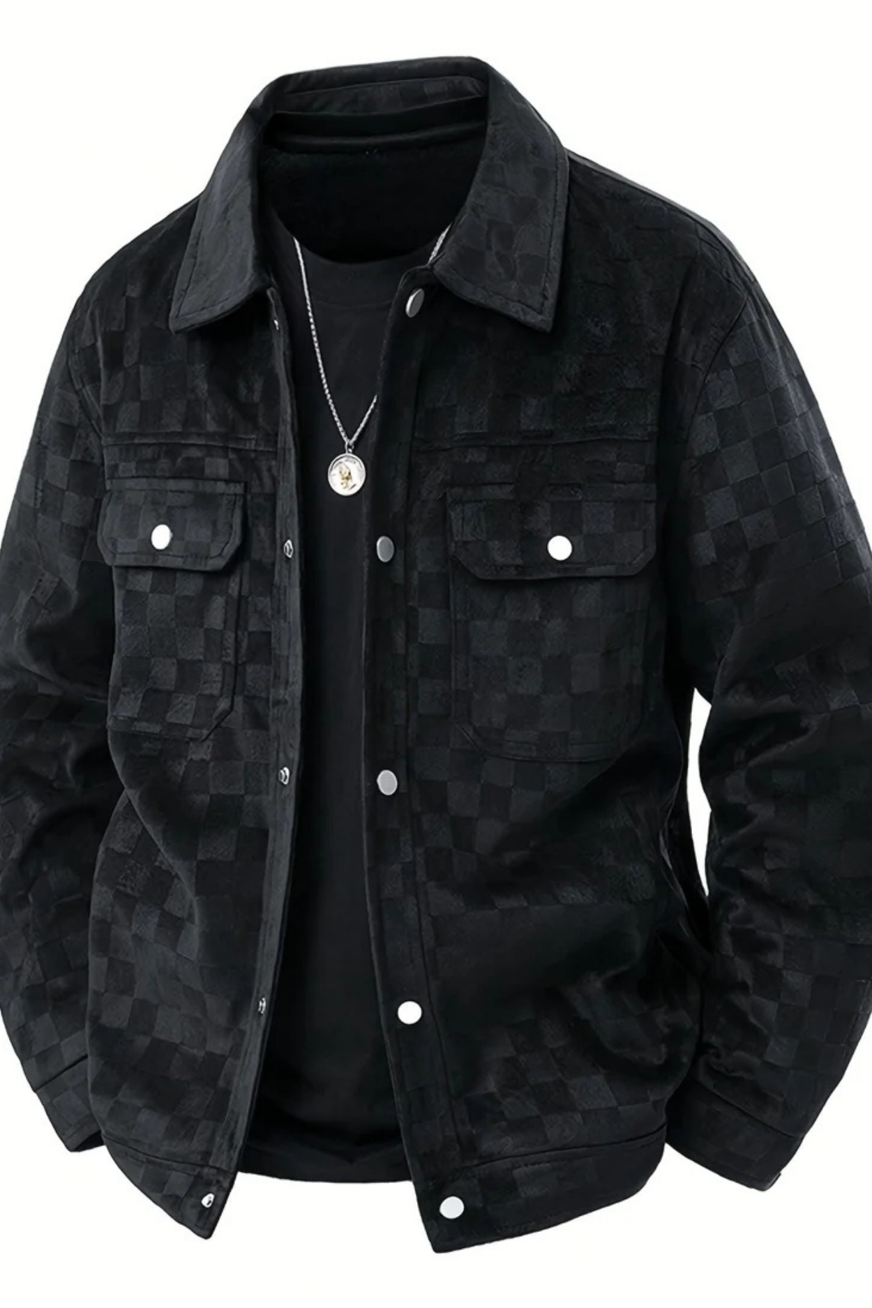 Nico | Checkered Velour Suede Jacket