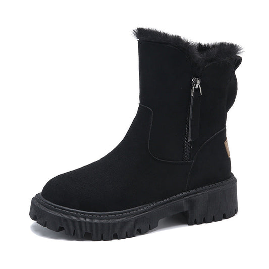 WW | Schicke Ankle Boots mit Wildlederoptik und kuscheligem Fellfutter