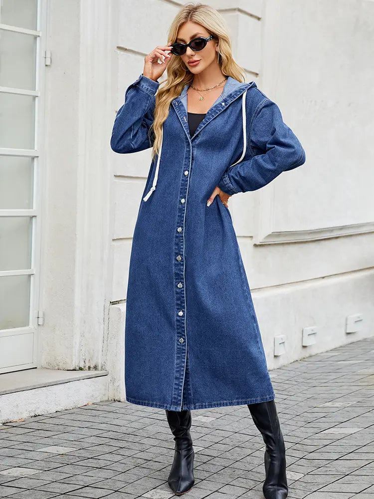 WW | Long Denim Trench Coat
