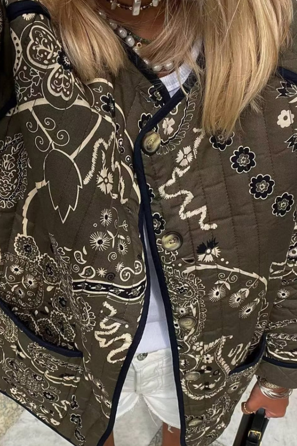 WW | Drucktaschen Lässige Rundhalsjacke