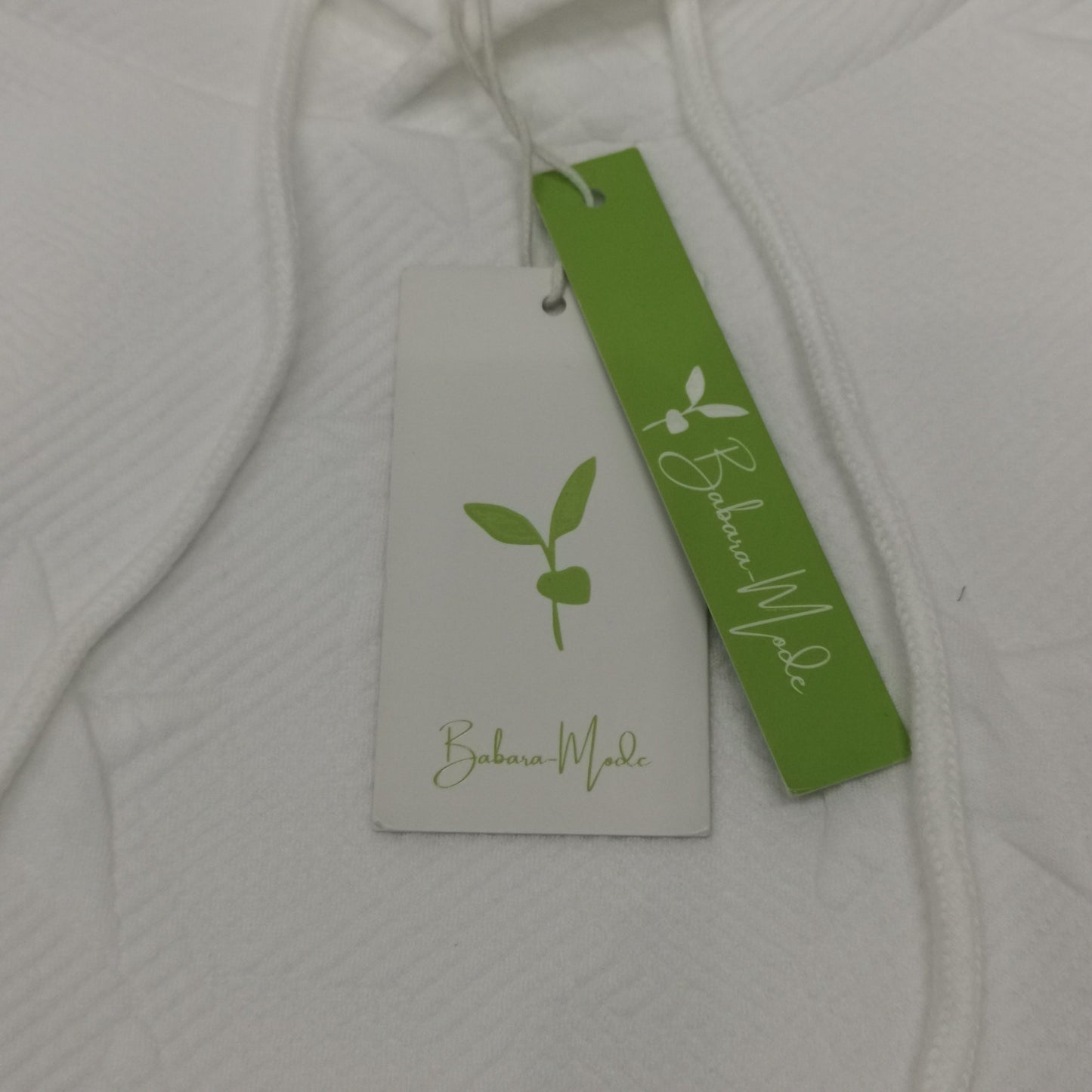 WW | Einfarbiges weißes Sweatshirt mit langen Ärmeln