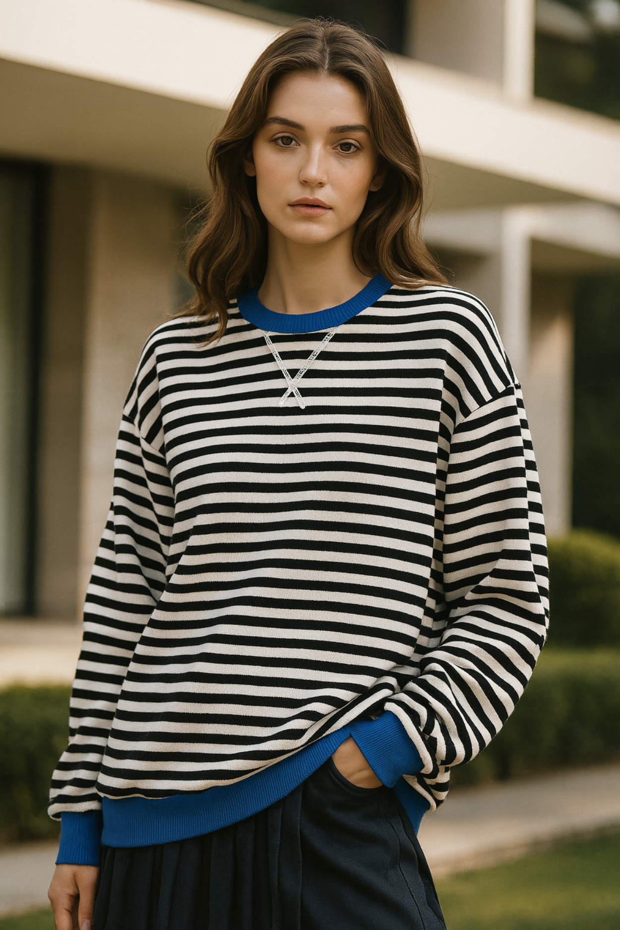 Dahlia Striped Cotton Jumper