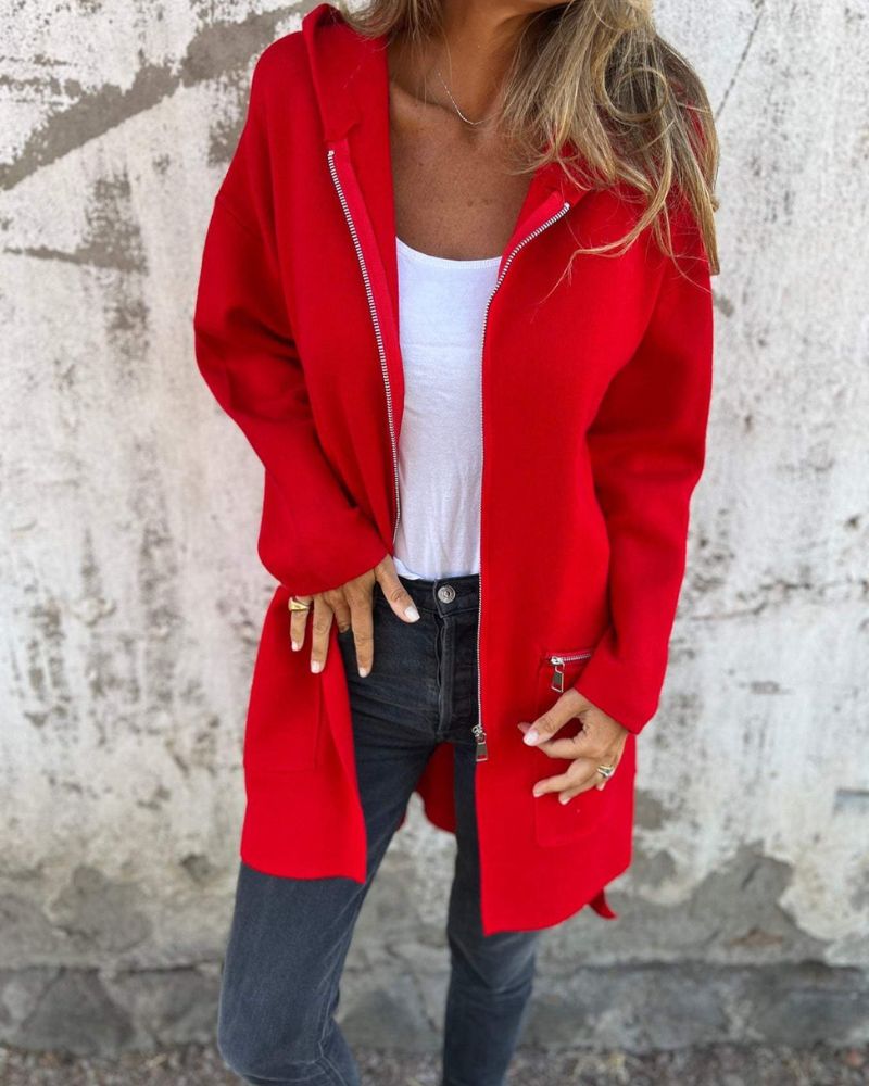 WW | Long cardigan with minimalist embossing
