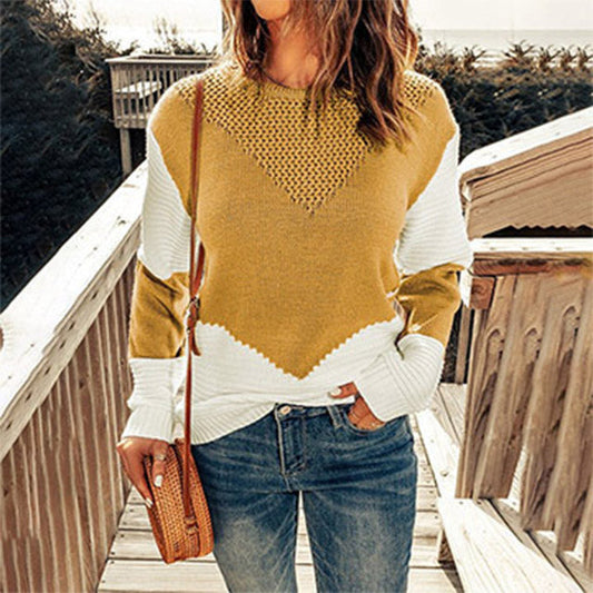 WW | Patchwork Strickpullover mit Einzigartigem Design