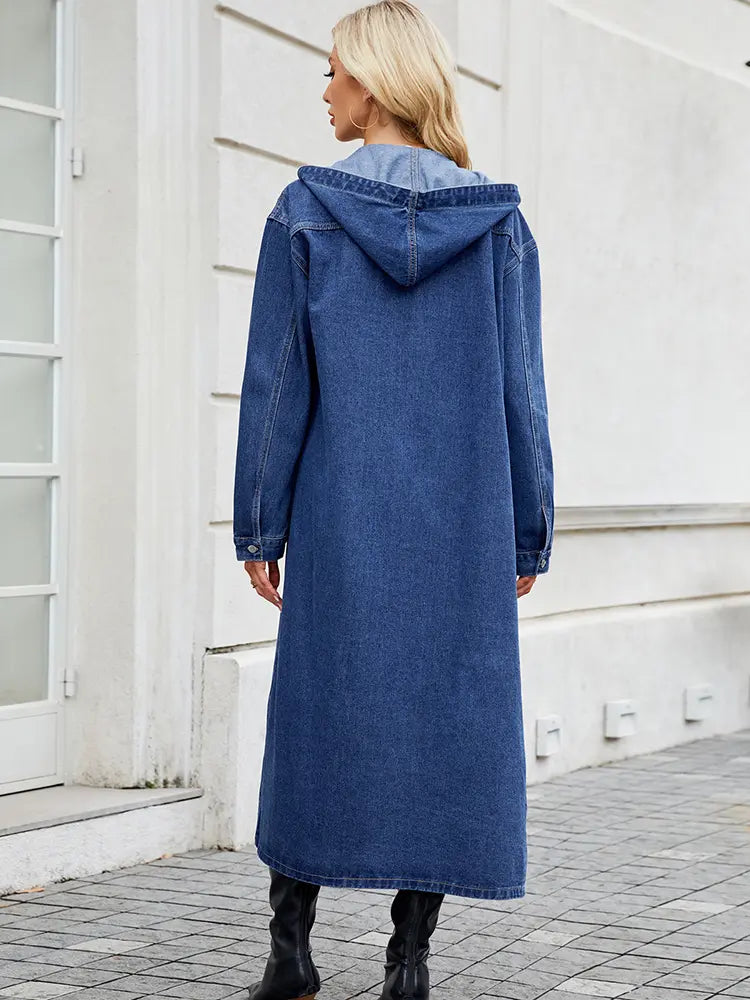 WW | Women's Long Denim Trench Coat