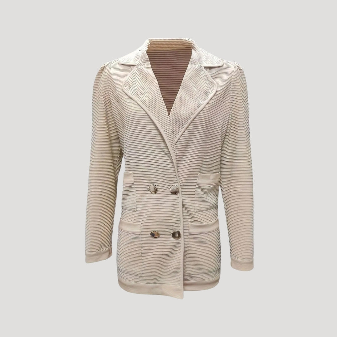 WW | Gerippte doppelte Blazerjacke