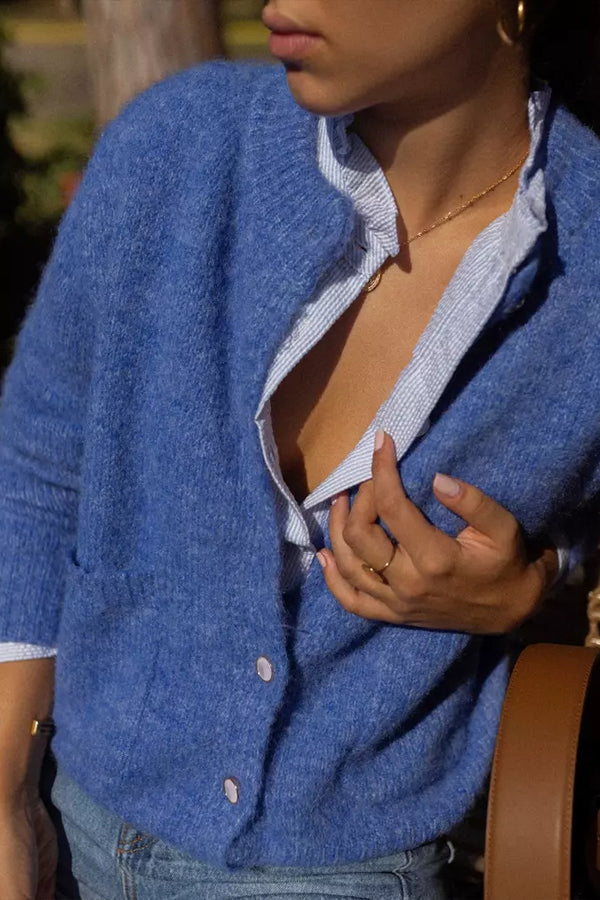 WW | Rundhals-Cardigan mit Lockerer Passform
