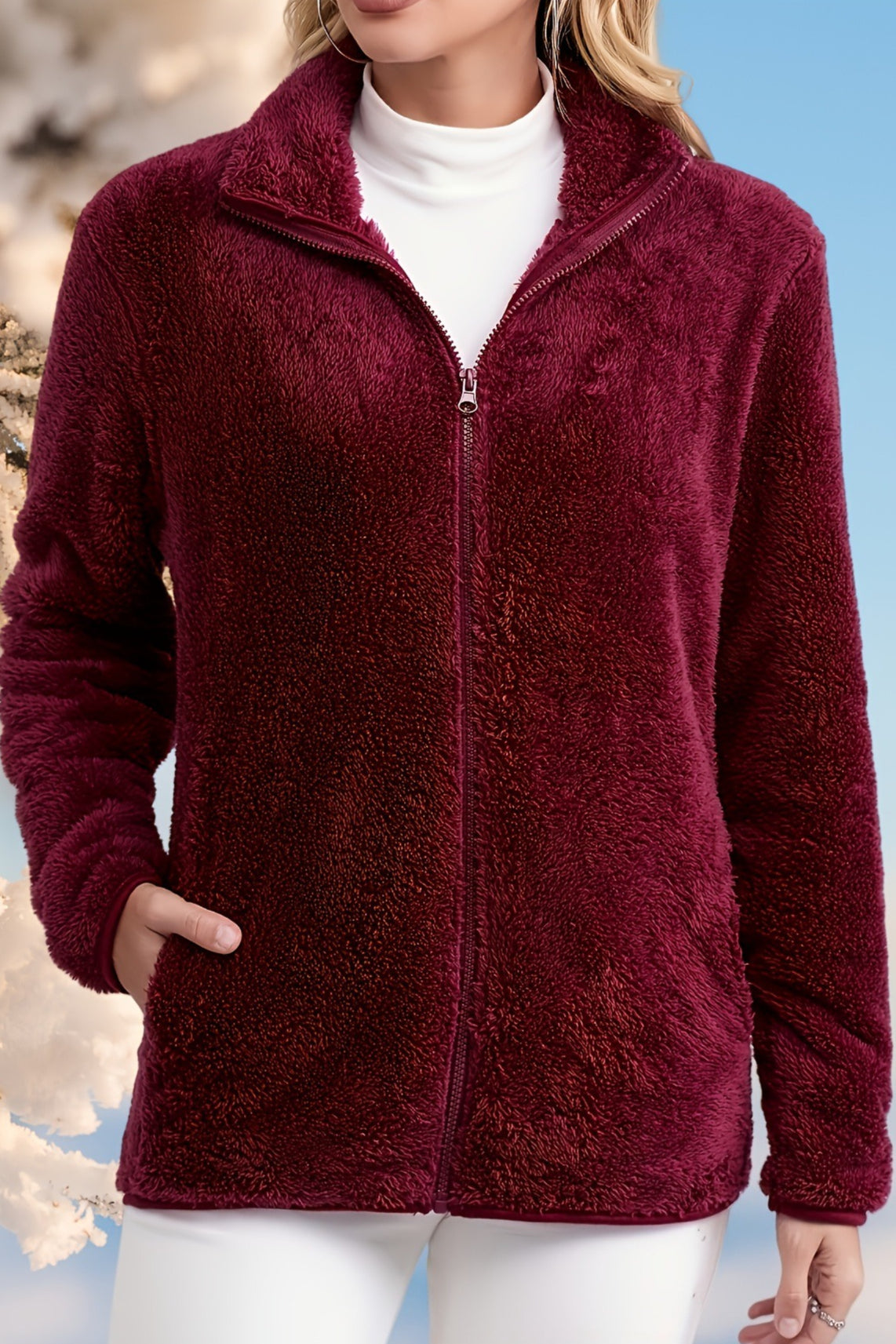 WW | Fuzzy Reißverschlussjacke