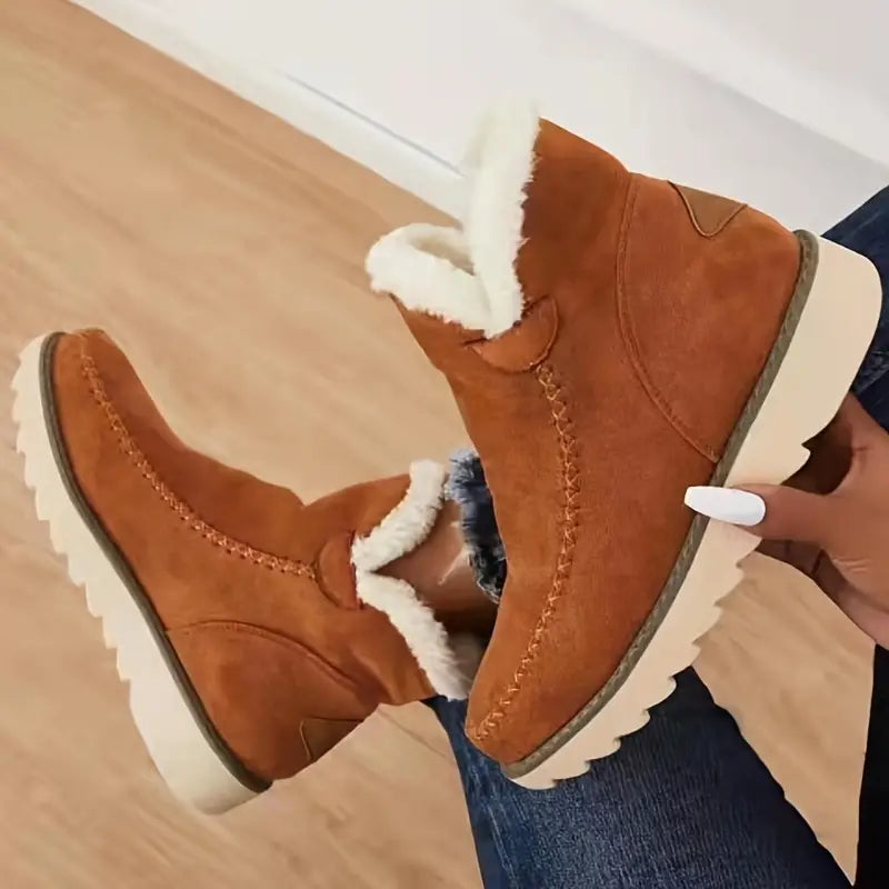 Women's plush sheepskin boots