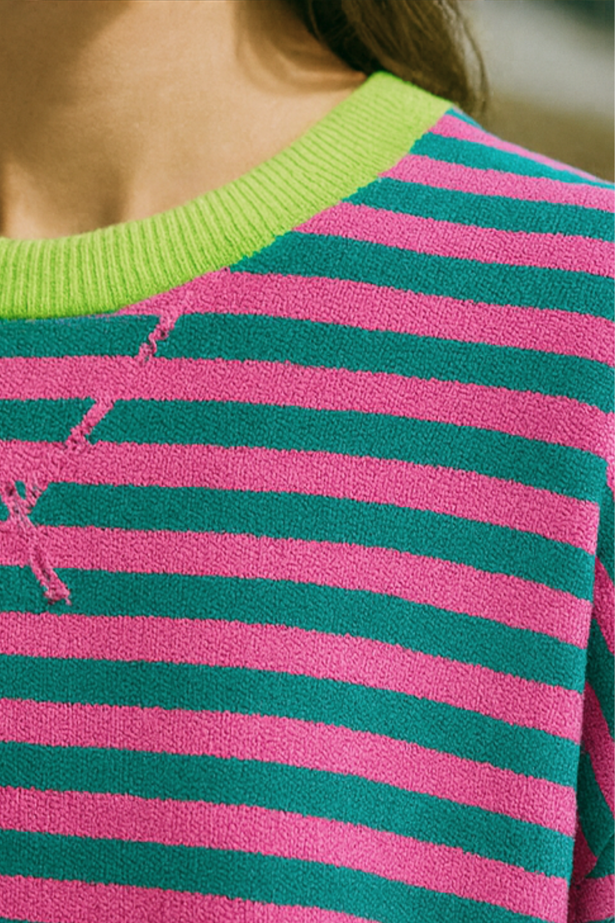 Dahlia Striped Cotton Jumper