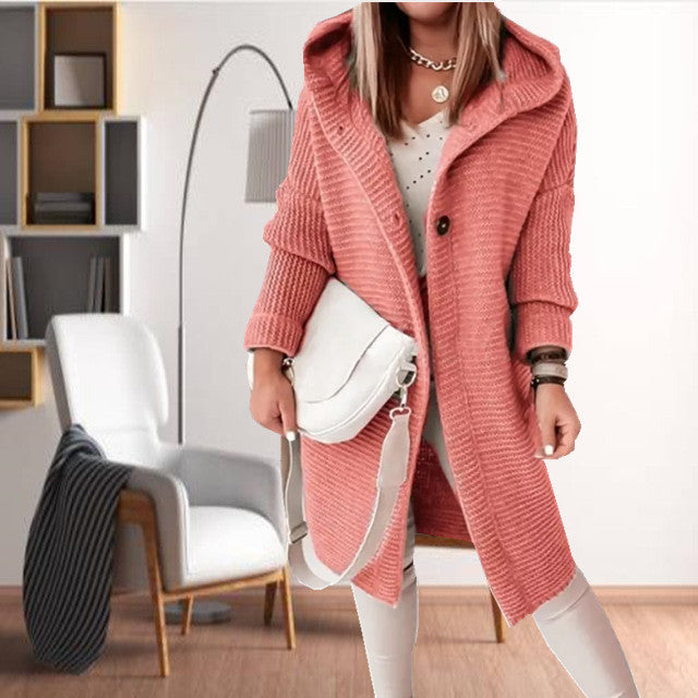 WW | Kapuzenstrickmantel für Damen mit Stil