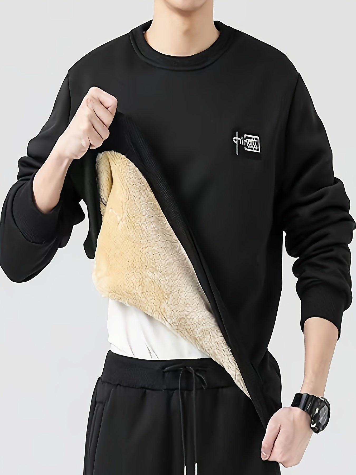 WW | einfarbiger Baumwolle Sweatshirt für Männer - Perfekt für den Alltag