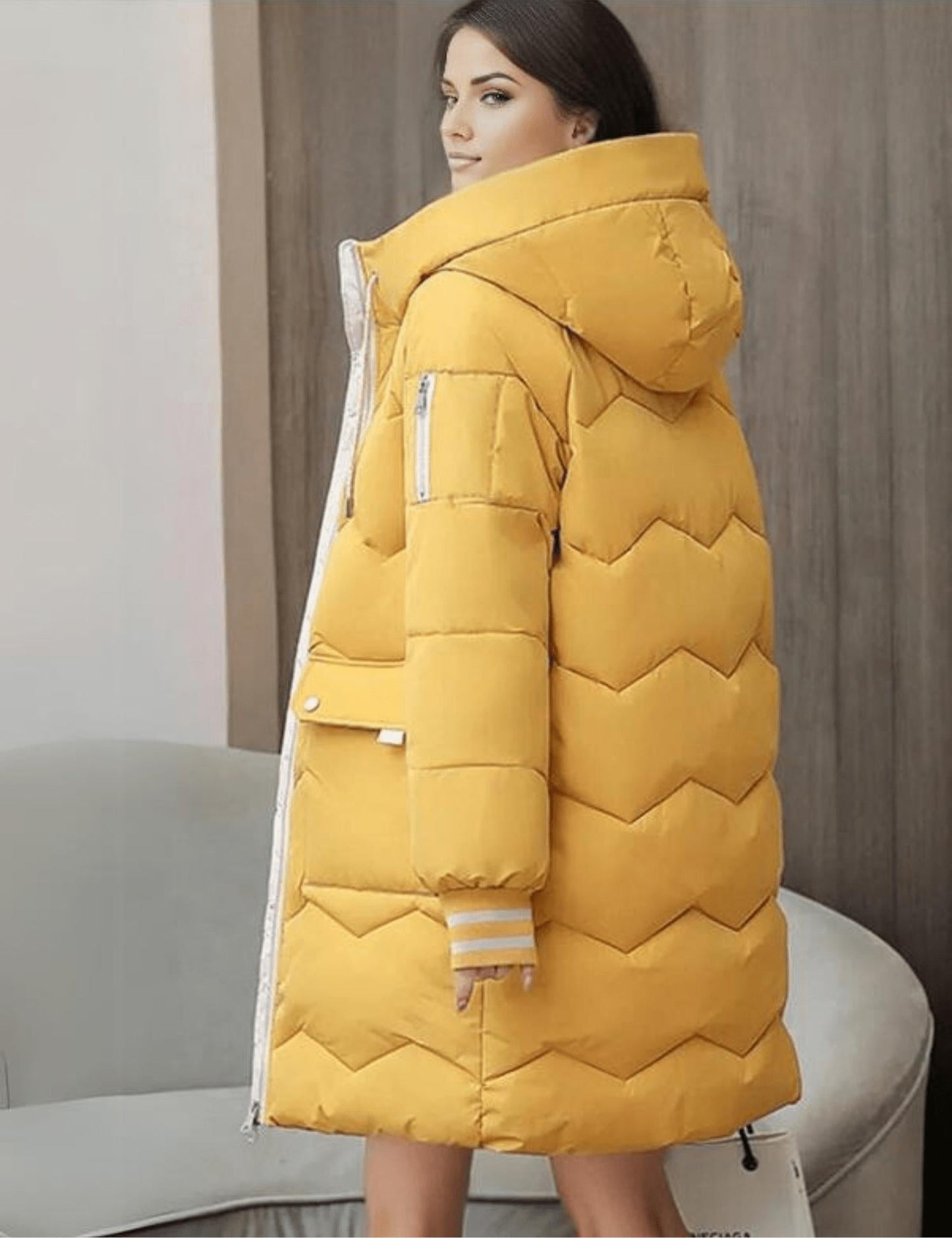 WW | Hooded Puffer Jacket - Warm Insulated Design - Winter Essential - Mid-Length