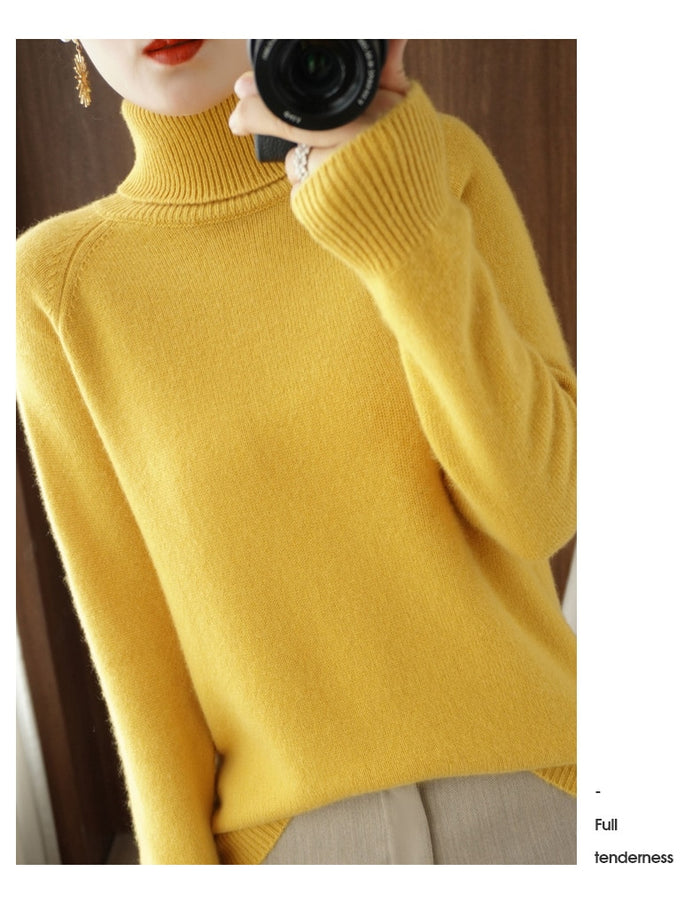 WW | Turtleneck Sweater Soft quality Casual fit Ribbed details