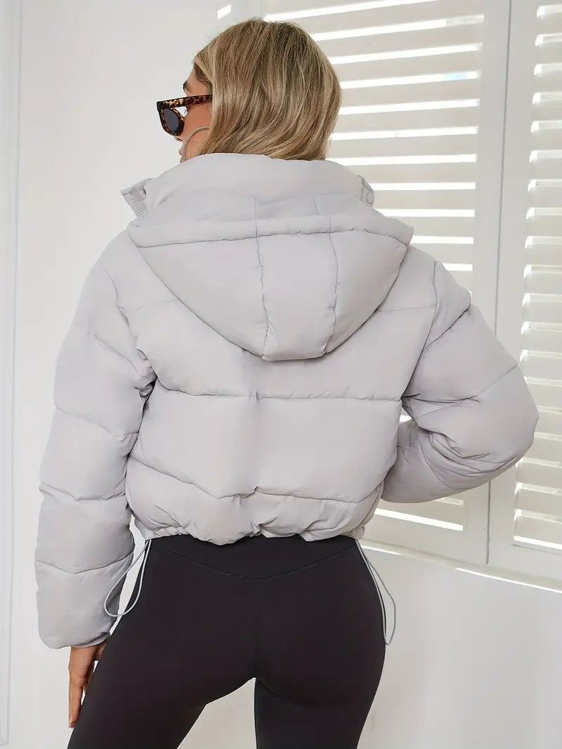 WW | Cropped Winter Puffer Jacket for Women