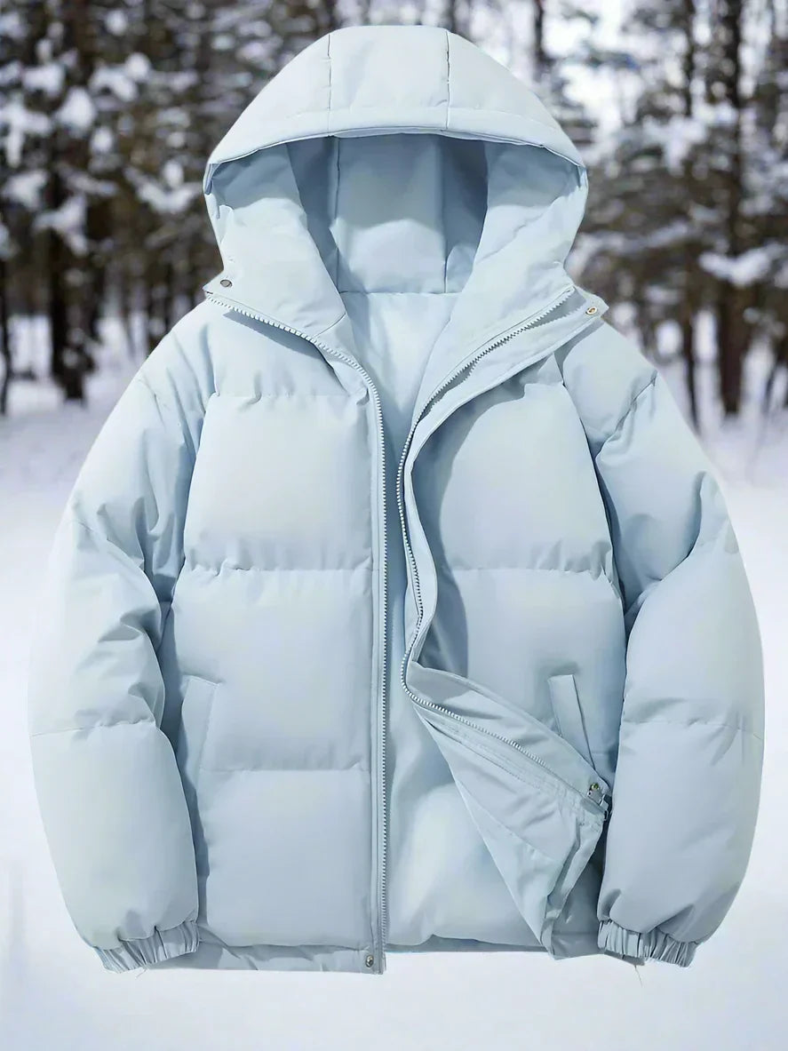 WW | Puffer Jacket Padded And Insulated Hood And Zipper Practical Pockets