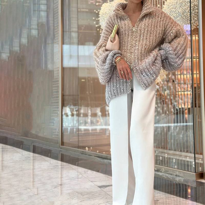 WW | Lässiger Strickstrickjacke