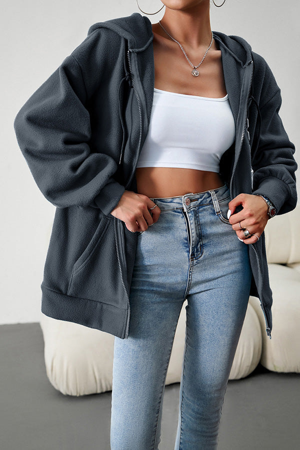 WW | Lässiger Pullover cardigan mit Kapuze