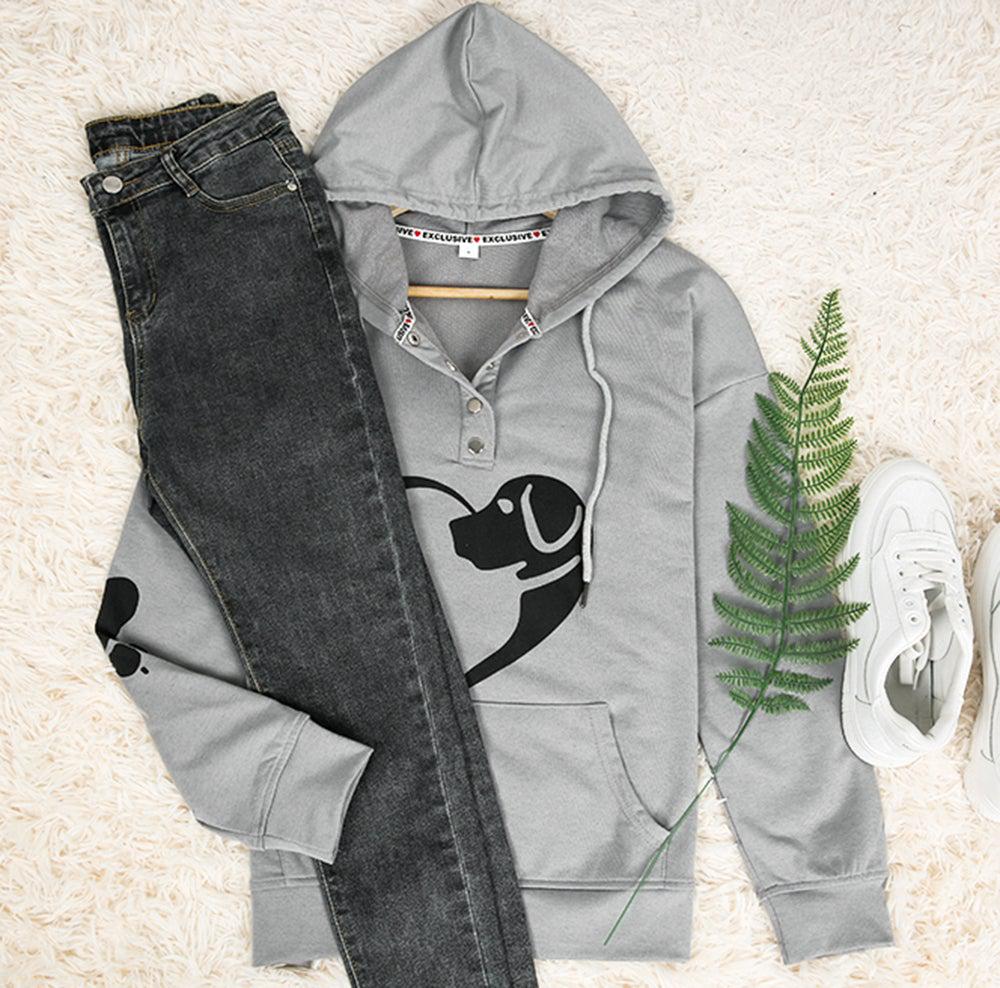 WW | Pocketless Grey Sweatshirt with Animal Print