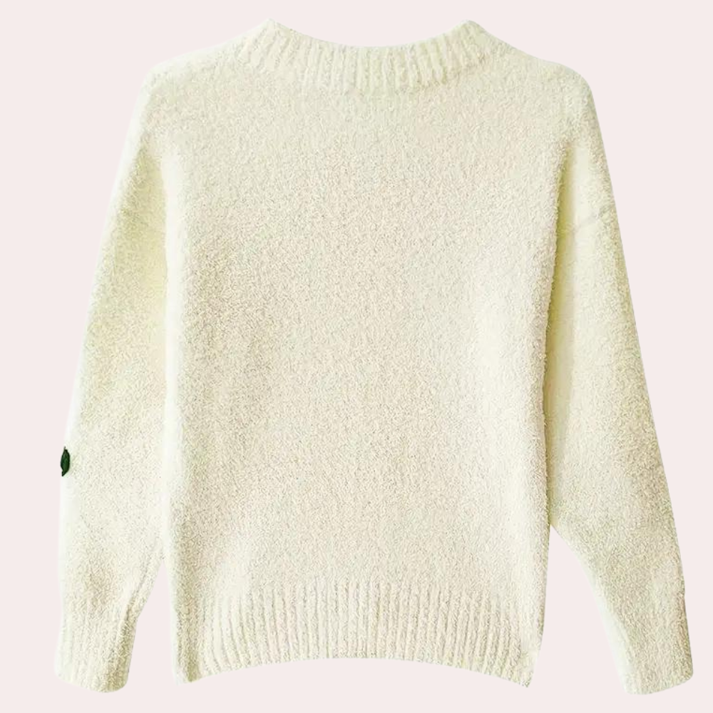 WW | Modischer Pullover mit Blumenmuster für Frauen