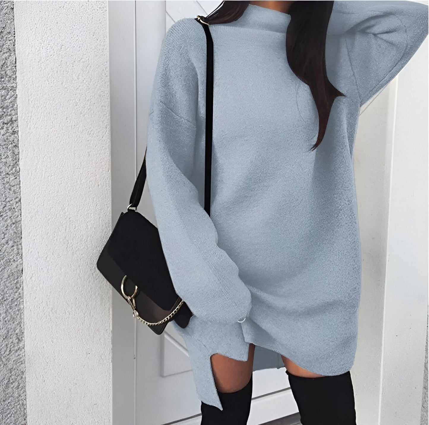 WW | 2024 Herbst Oversized Rollkragenkleid