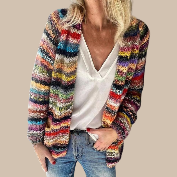 WW | Farbige Streifen-Cardigan für Stil und Komfort