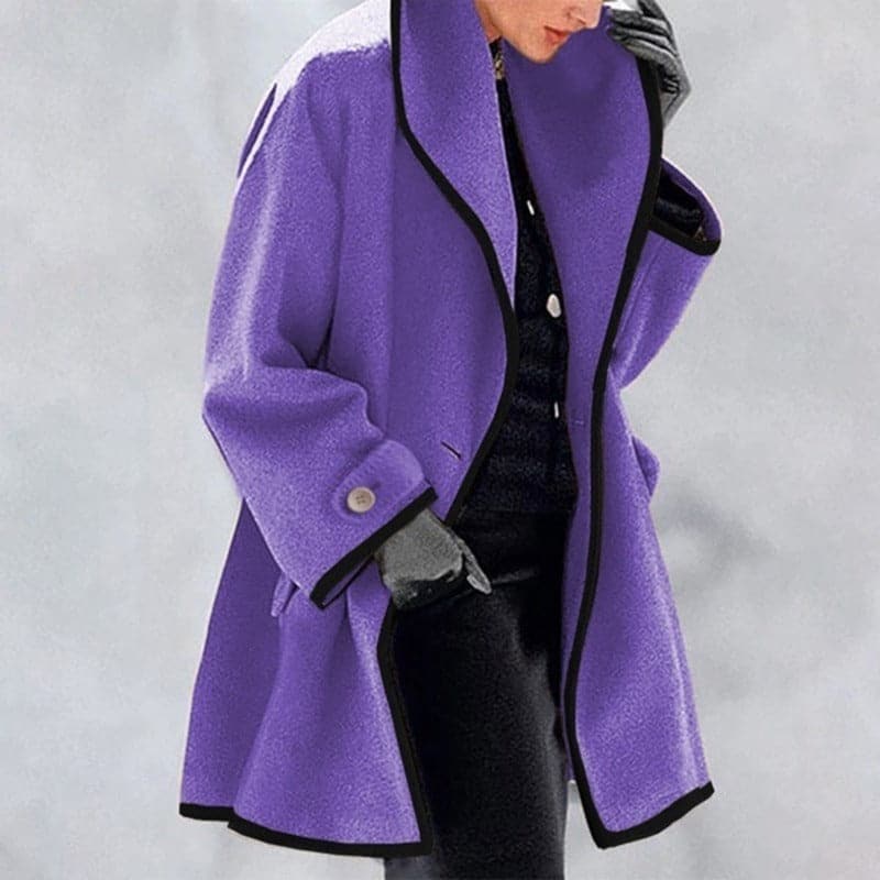 WW | Wool coat with wide collar