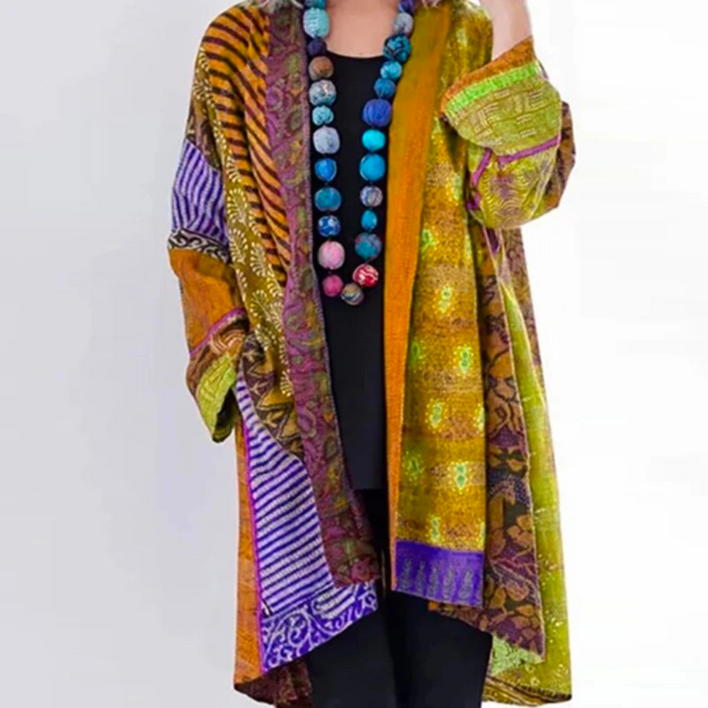 WW | Boho Fall Jacket with Colorful Pattern