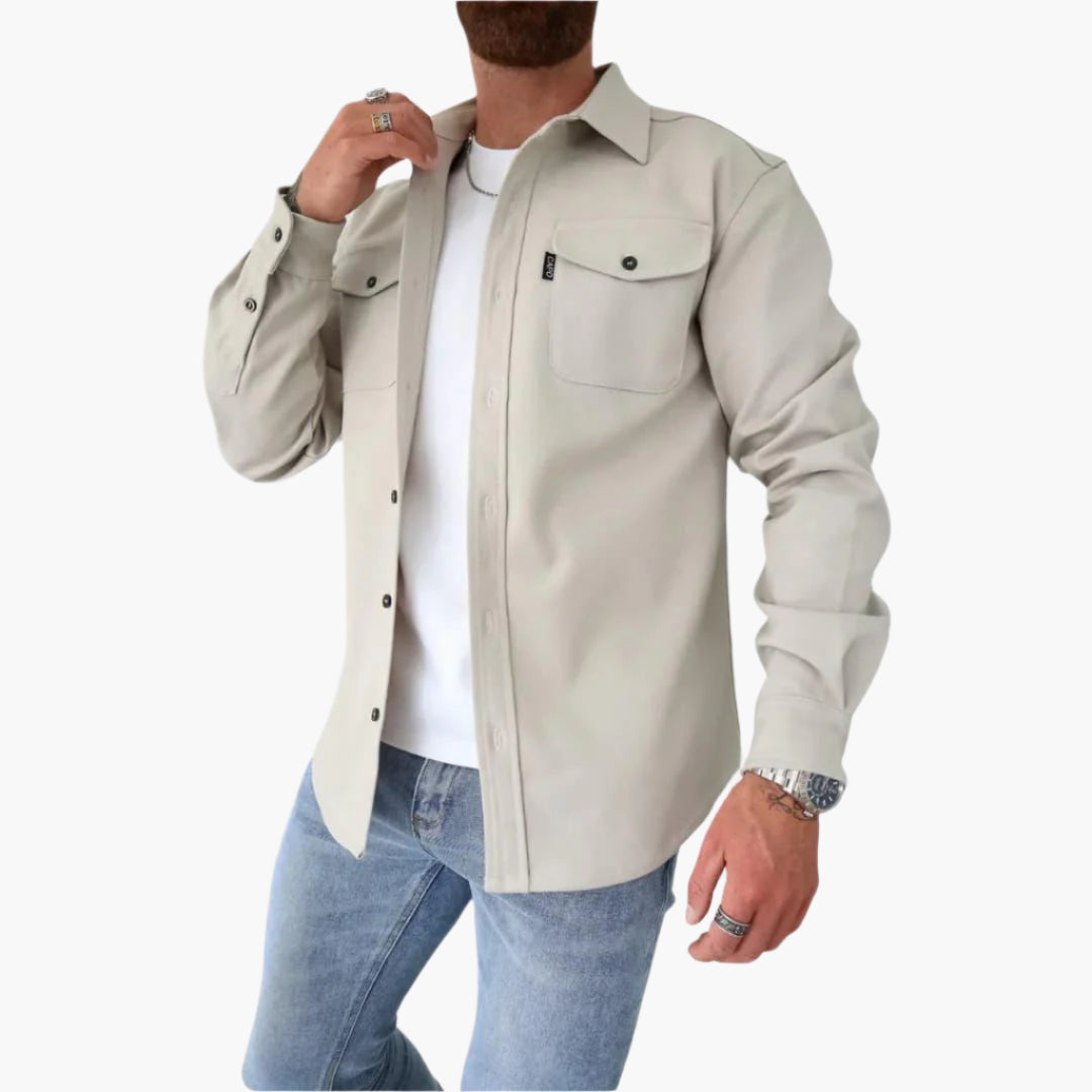 WW | Overshirt Jacke - Modernes Button-Through Hemdjacke für Freizeit und Business